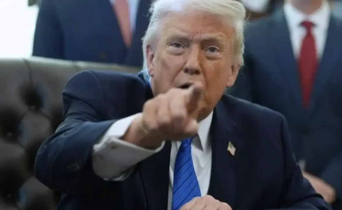 Donald Trump durante un anuncio sobre la intervención federal en ciudades.