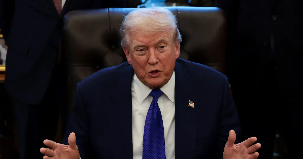 Donald Trump durante una declaración sobre armamento nuclear.