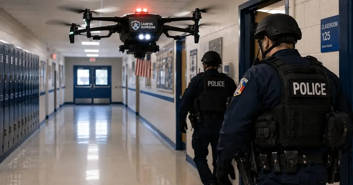 Drones diseñados para detener agresores en escuelas buscan mejorar la seguridad escolar en Estados Unidos.