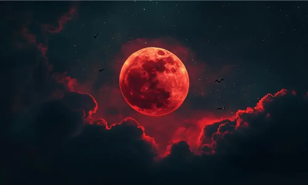 "Eclipse lunar total: La Luna de Sangre iluminando el cielo argentino."