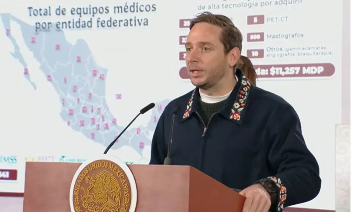 Eduardo Clark presenta la inversión en equipos médicos en CDMX.
