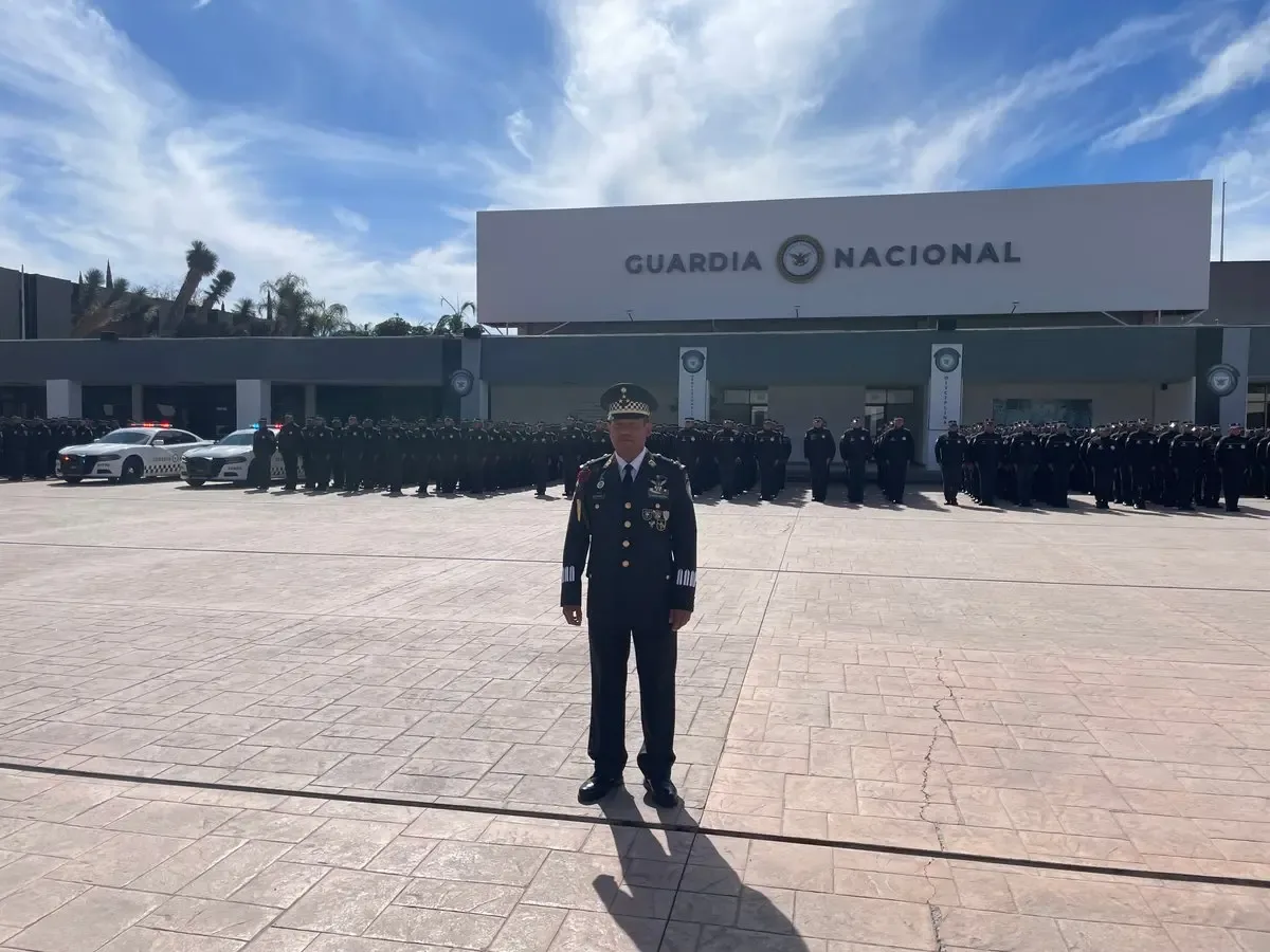 Egresados de la Guardia Nacional en entrenamiento en San Luis Potosí.