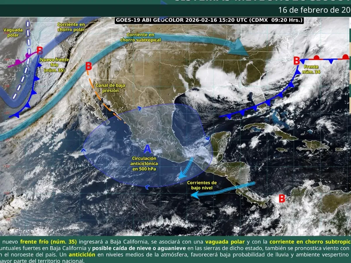 El clima cálido predominará en gran parte del país, con lluvias en el noroeste y heladas en zonas serranas.