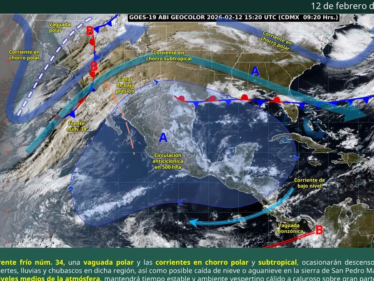 El clima de hoy incluye descenso de temperaturas y potencial de nevadas en varias regiones del país.
