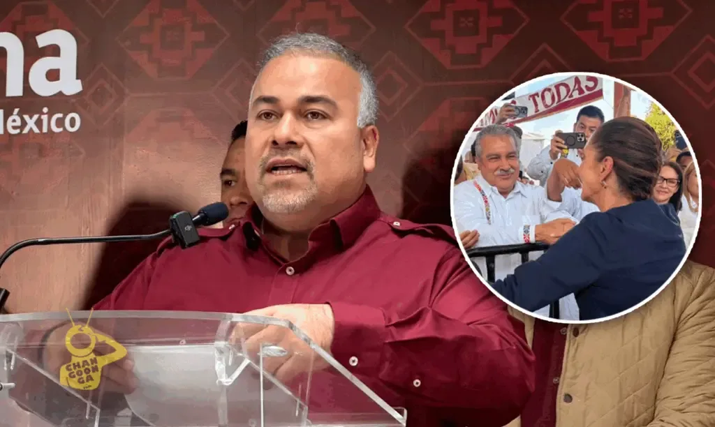 "El dirigente de MORENA, Jesús Mora González, en conferencia sobre reformas electorales."
