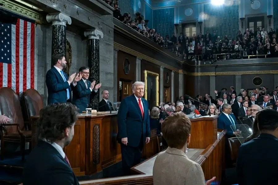 El discurso de Trump generó reacciones encontradas y protestas en el Capitolio.