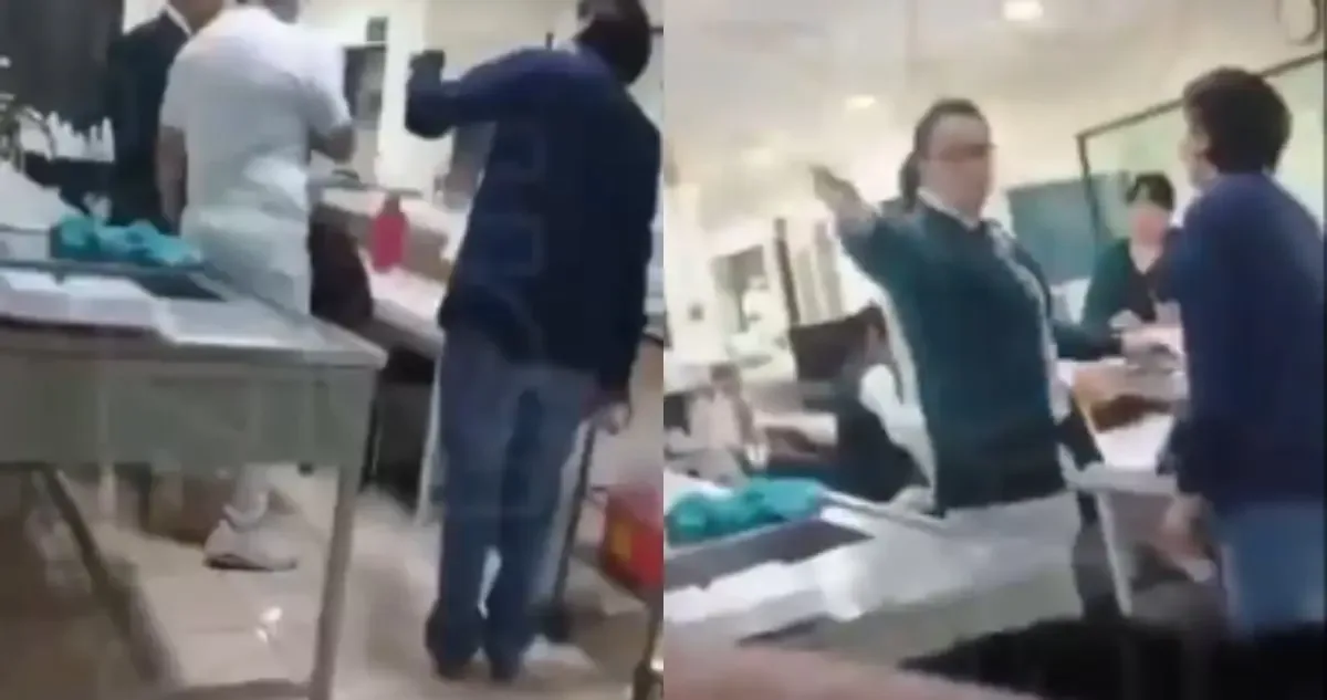 El enfrentamiento entre una doctora y un enfermero en el IMSS de Tlalnepantla.
