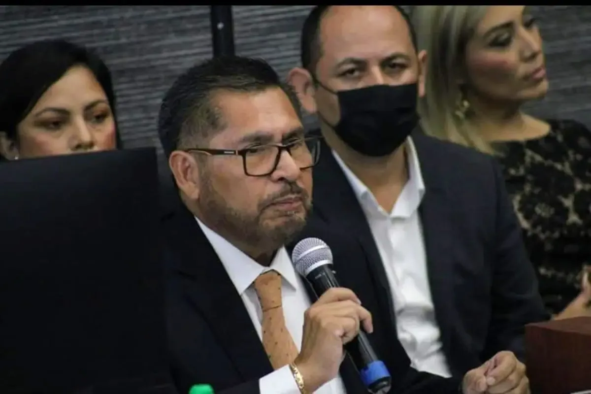 El exsecretario de Gobierno de Morelos, Samuel Sotelo Salgado, durante su declaración.