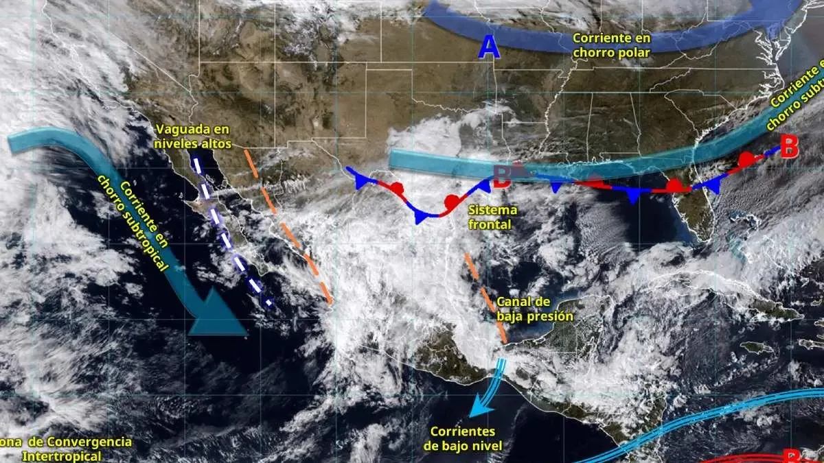 El frente frío 30 llega a México, afectando el clima este 21 de enero.