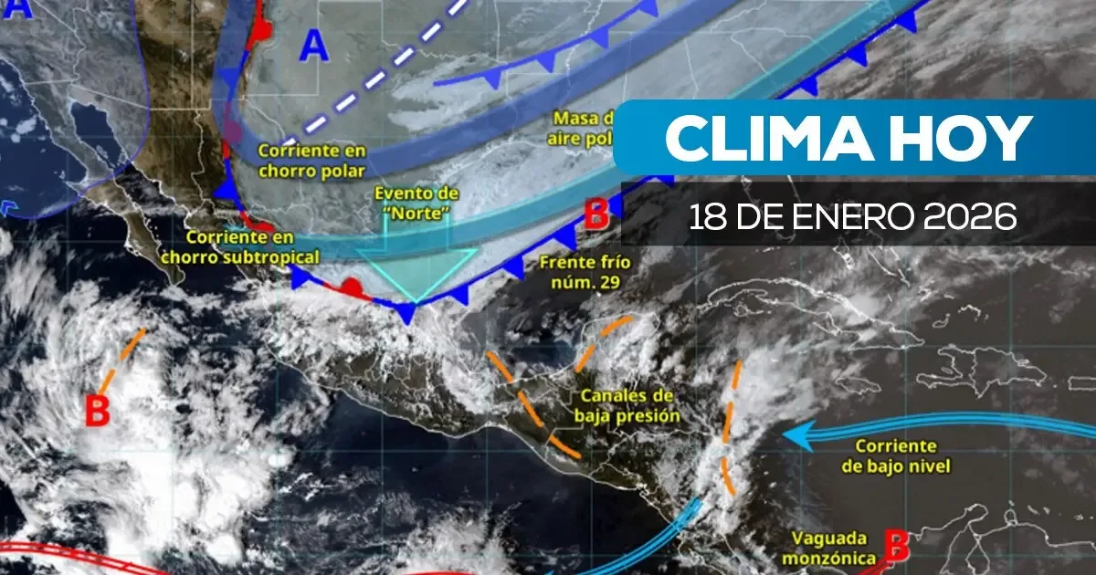 El frente frío número 29 causará un notable descenso de temperaturas en México.