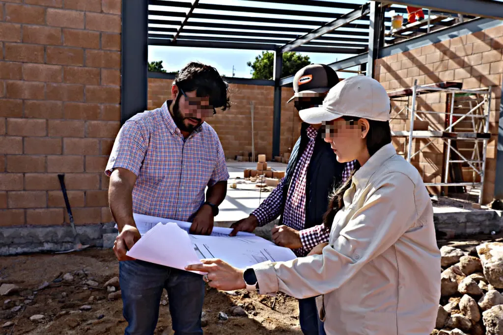 El Gimnasio de Box en construcción en la colonia Vista Hermosa de La Paz.