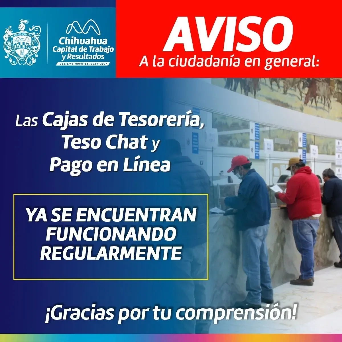 El Gobierno Municipal confirma que los pagos de Predial ya están disponibles nuevamente para la ciudadanía.