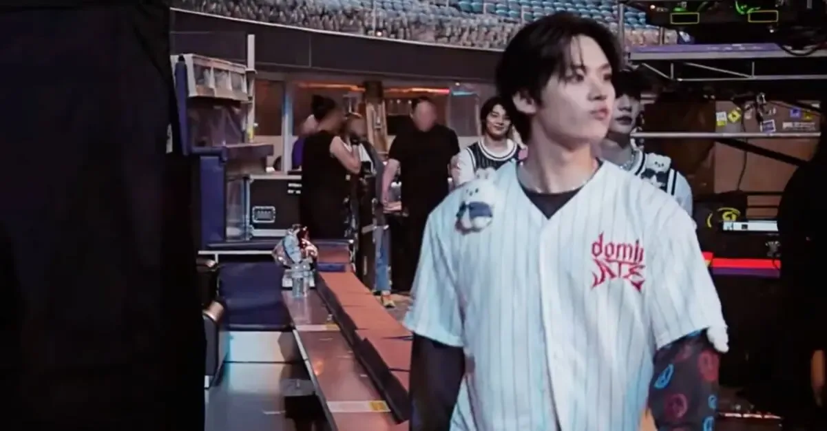 "El grupo Stray Kids durante su actuación en el SoFi Stadium, Los Ángeles."