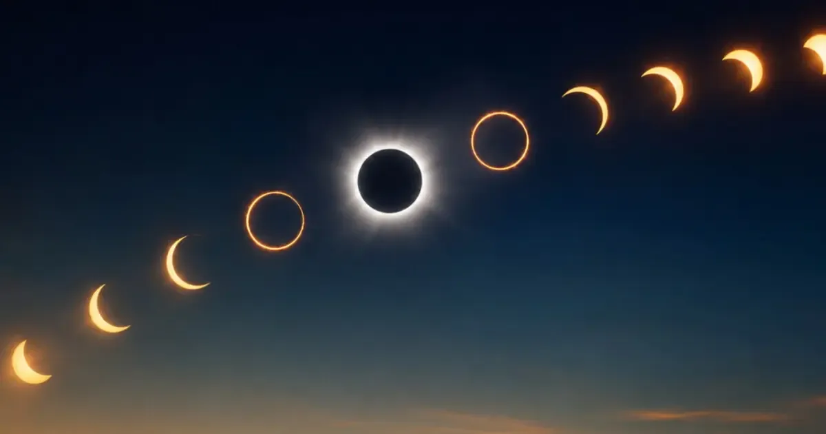 Este fenómeno astronómico raro combina eclipses totales y anulares, su próxima aparición parcial en el país será notable.