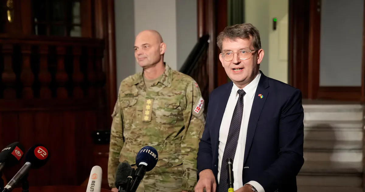 El ministro de Defensa de Dinamarca, Troels Lund Poulsen, durante conferencias sobre seguridad.