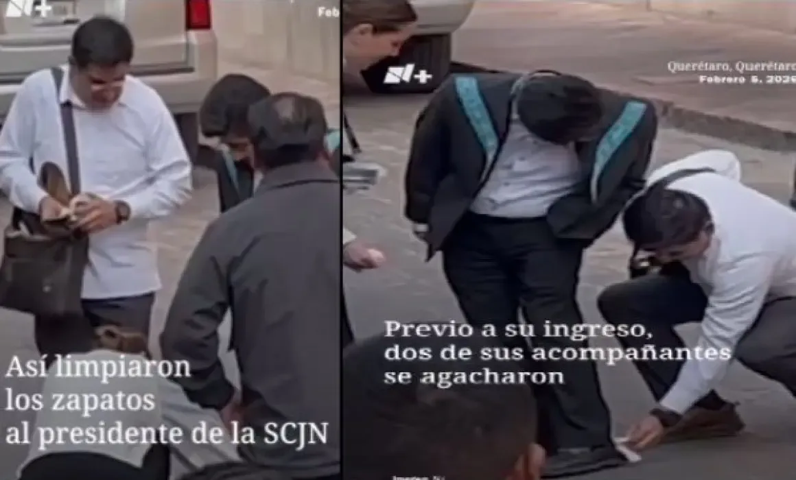 El Ministro Hugo Aguilar durante el gesto inusual en Querétaro.