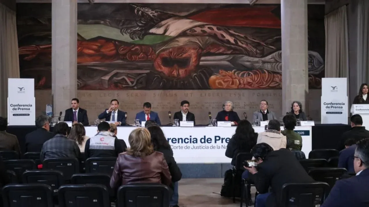 El ministro presidente de la SCJN, Hugo Aguilar Ortiz, durante su defensa de la compra.