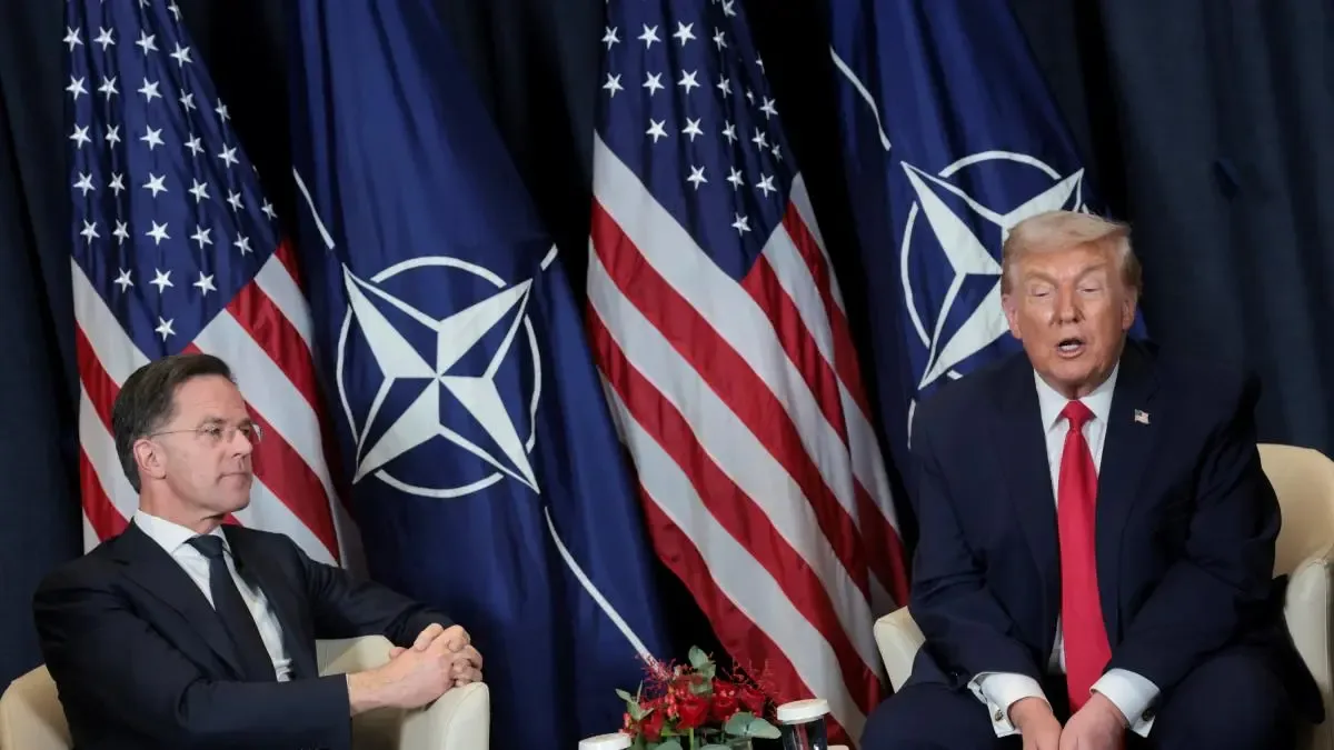 El presidente Donald Trump durante su reunión en el Foro Económico Mundial de Davos.