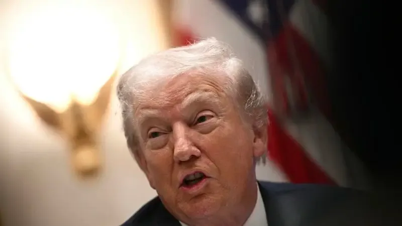 "El presidente Donald Trump durante un anuncio en la Casa Blanca sobre aranceles."