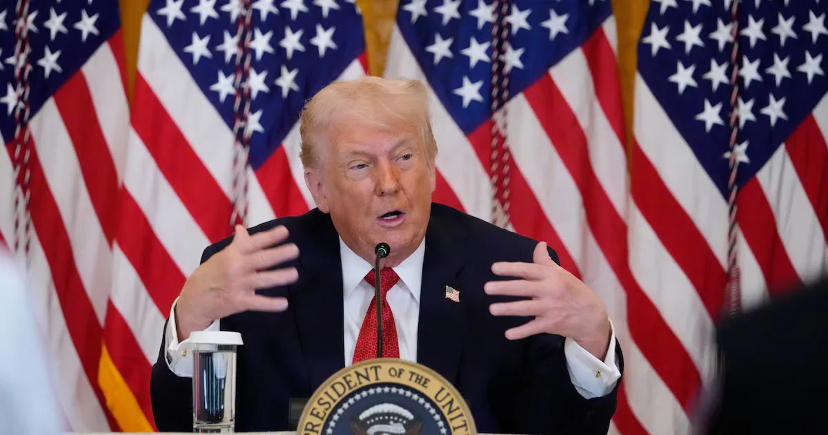 El presidente Donald Trump en el Foro Económico Mundial en Davos, Suiza.