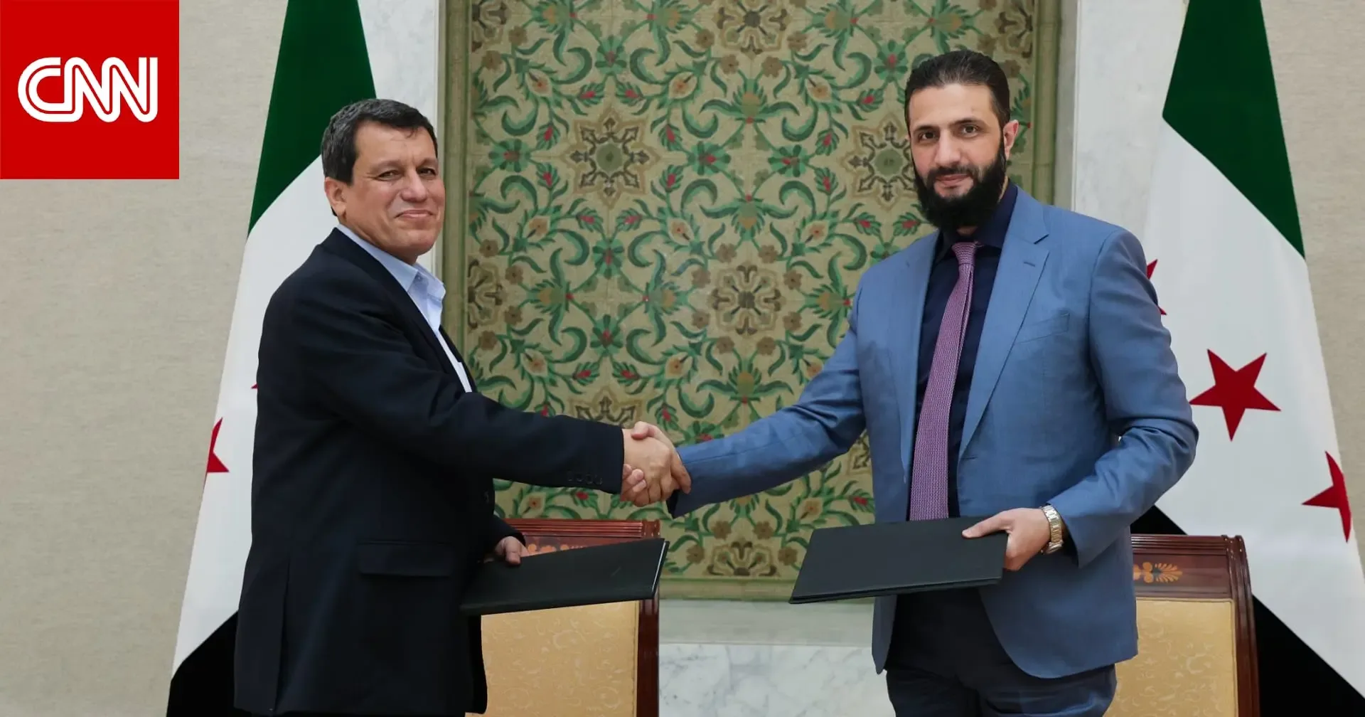 El presidente interino de Siria, Ahmad al-Shara, anuncia acuerdo sobre regiones kurdas.
