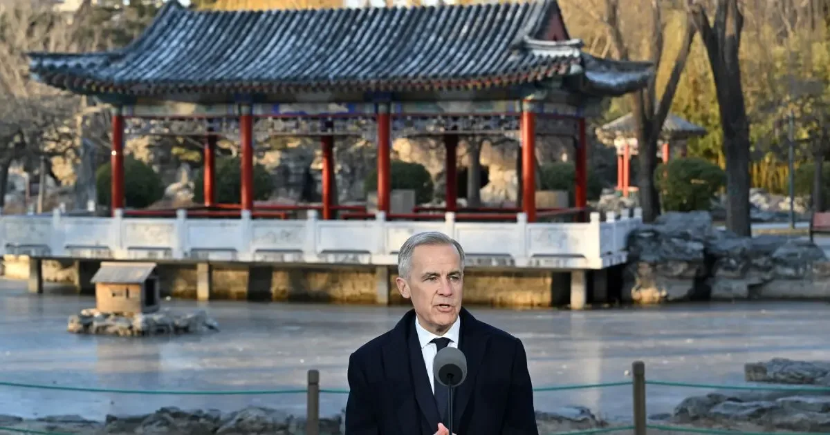 El primer ministro canadiense Mark Carney y el presidente chino Xi Jinping durante su reunión.