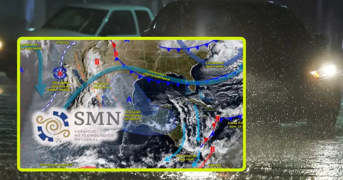 El Servicio Meteorológico Nacional advierte sobre condiciones climáticas severas este lunes y martes.