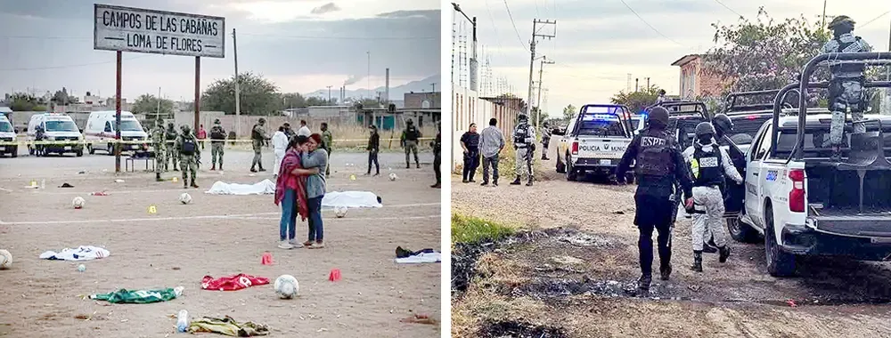 El sitio del ataque en Salamanca donde se reportaron múltiples víctimas.