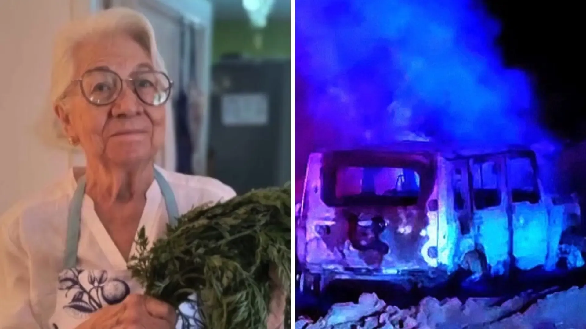 "El vehículo incendiado junto al cuerpo de Sylvia Lara en Mexicali."