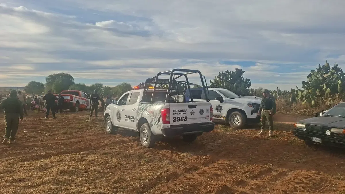 Elementos de la Guardia Civil en operativo de seguridad en San Luis Potosí.