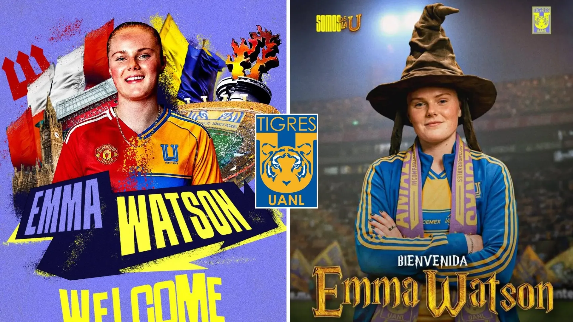 Emma Watson, nueva mediocampista de Tigres Femenil, en su presentación.