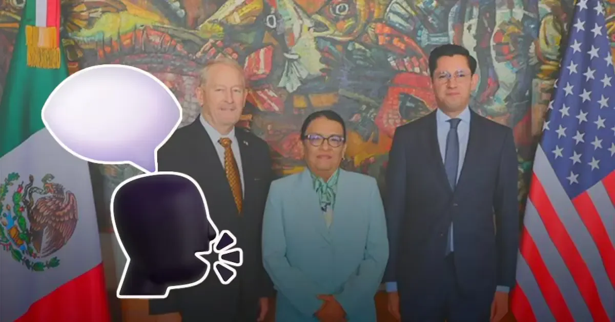 Rosa Icela Rodríguez y Ronald Johnson dialogan sobre migración y seguridad fronteriza.