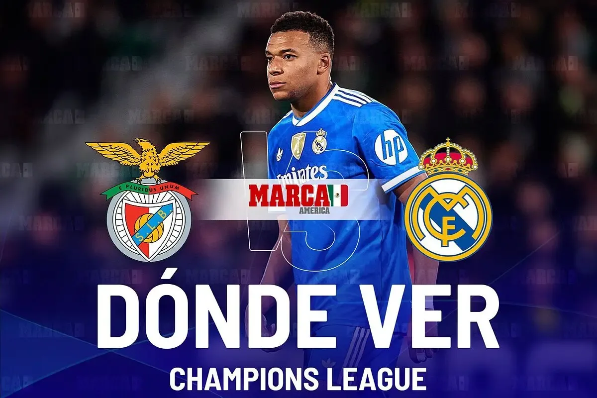 Encuentro de Champions League entre Benfica y Real Madrid en el Estadio da Luz.