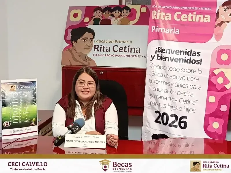 Más de 202 mil estudiantes de Puebla recibirán apoyo para útiles escolares.