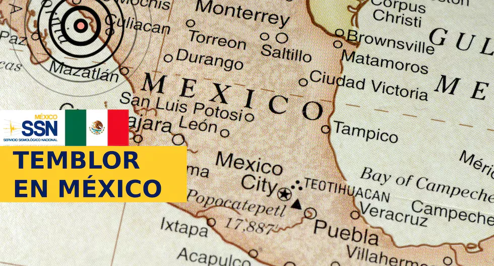 Epicentro del sismo registrado en México el 24 de enero de 2026.