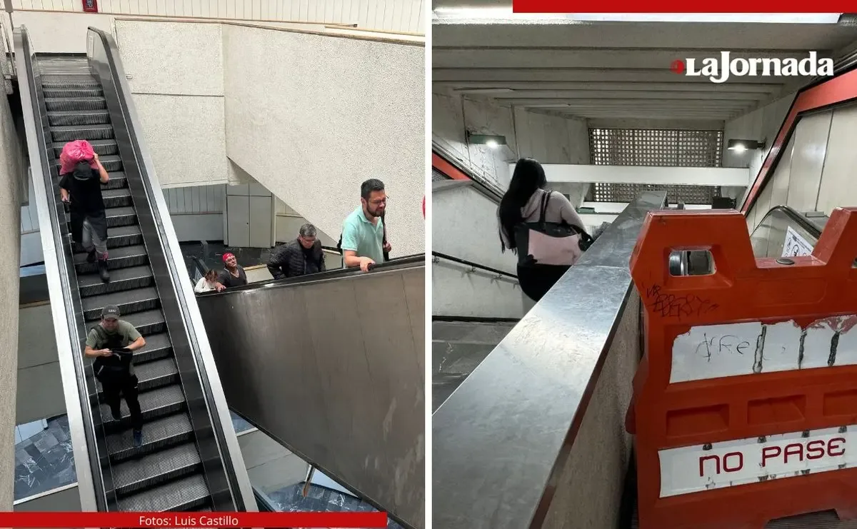 Escaleras eléctricas de la estación Tacuba presentan problemas tras reinauguración.