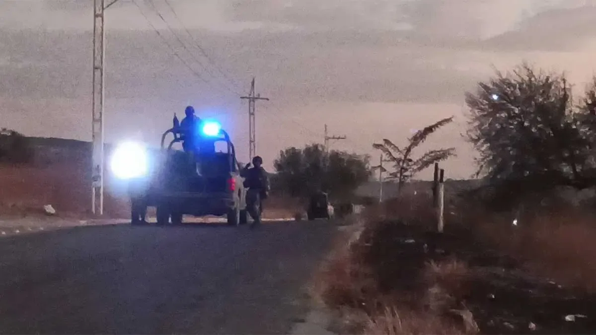 Escena del ataque armado en Comonfort donde hubo un fallecido.