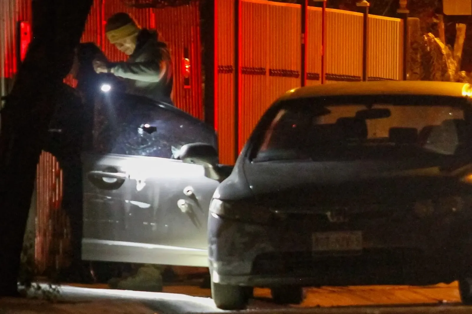 Escena del ataque armado en la colonia El Porvenir, Mexicali.