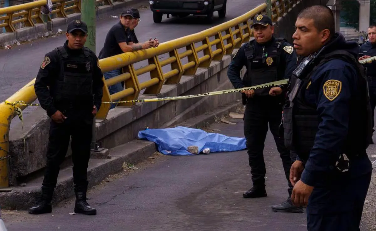Escena del crimen en la colonia Atlampa tras el asesinato.