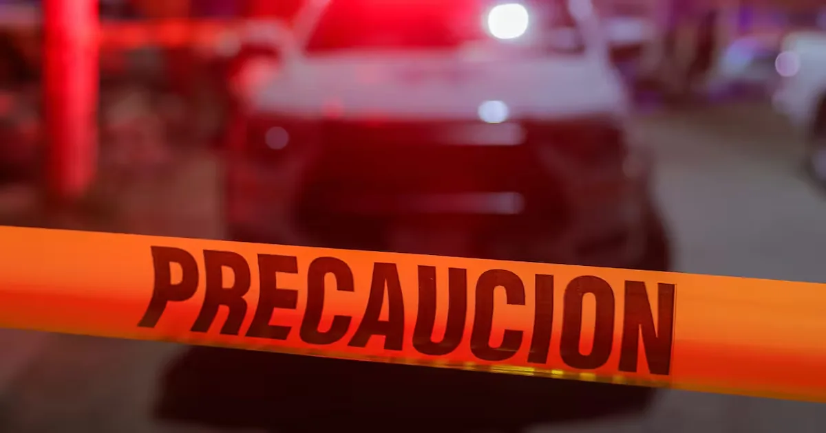 Escena del crimen en la colonia Nuevo Hermosillo tras el asesinato del joven.