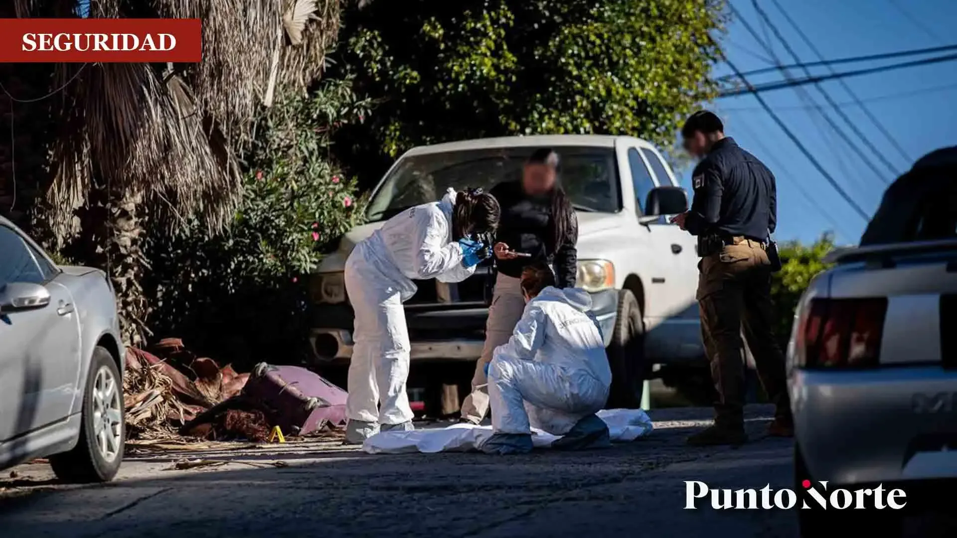 Escena del crimen en la colonia Sánchez Taboada, Tijuana.