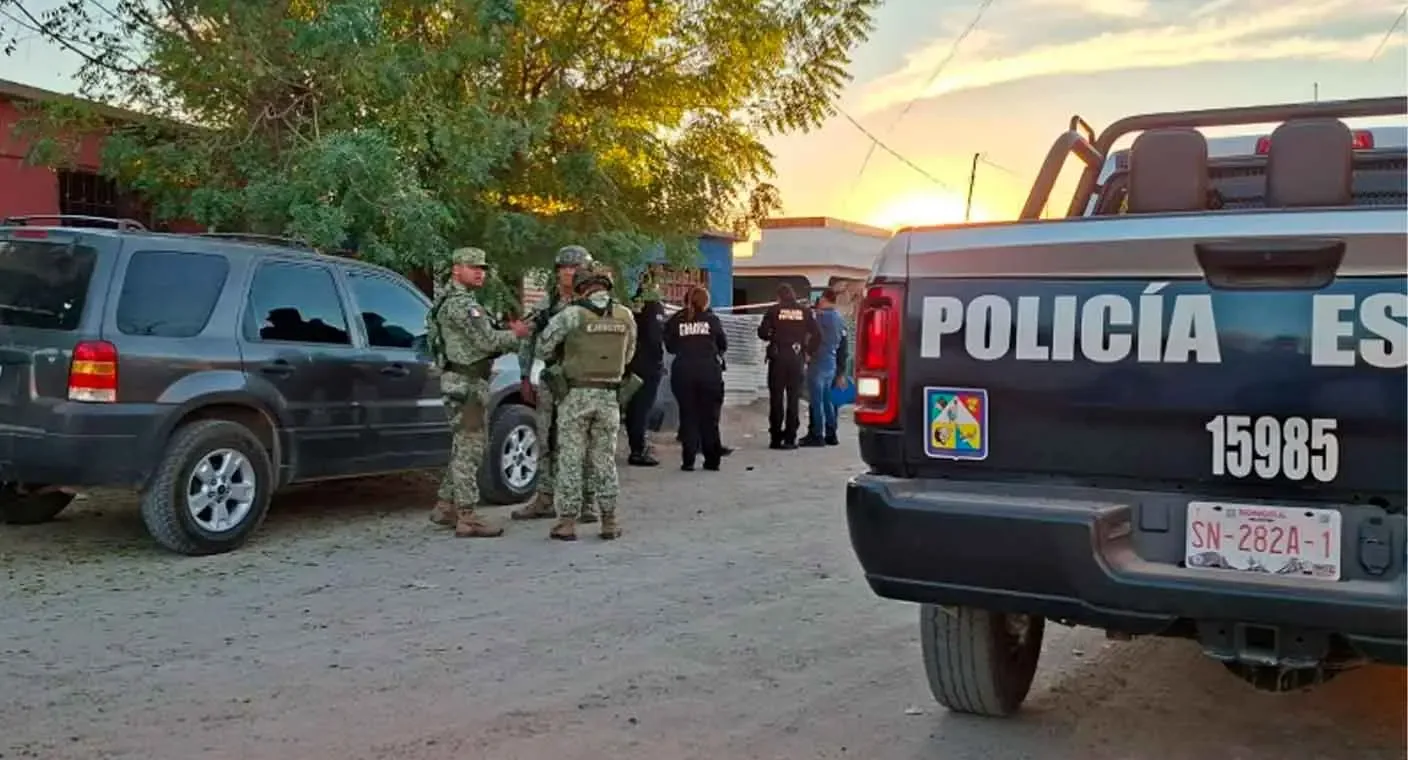 Escena del hallazgo de un cuerpo en la colonia Miguel Hidalgo, Hermosillo.
