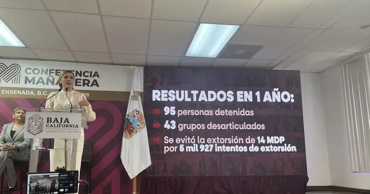 La gobernadora informa sobre detenciones y nuevas herramientas para combatir la extorsión en el estado.