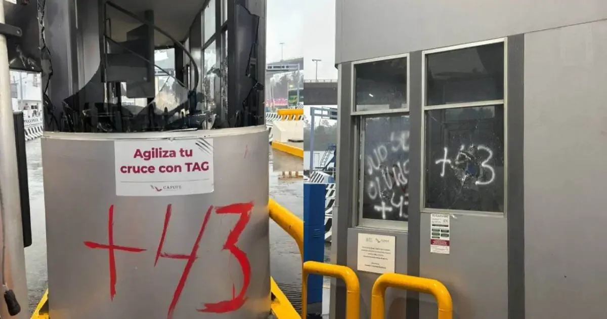 Protestan por el esclarecimiento de la desaparición de 43 normalistas en 2014.