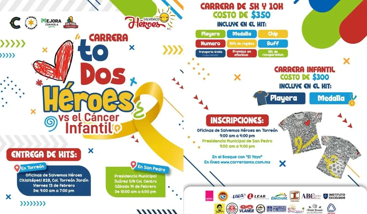 Evento deportivo busca unir a la comunidad en apoyo a la lucha contra el cáncer infantil.
