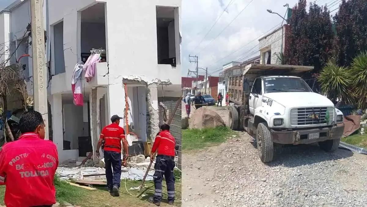Un incidente dejó a varias familias damnificadas y dos personas heridas, mientras se realizan estudios estructurales en las viviendas afectadas.