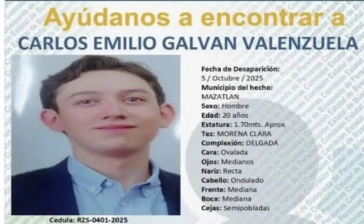 La familia denuncia falta de avances en la investigación sobre la desaparición de Carlos Emilio Galván.