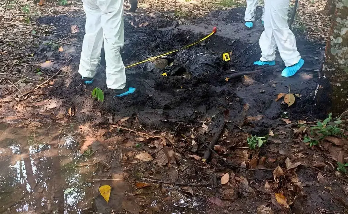 La FGE confirmó el hallazgo de una fosa con restos humanos en Huimanguillo, el segundo en pocos días.