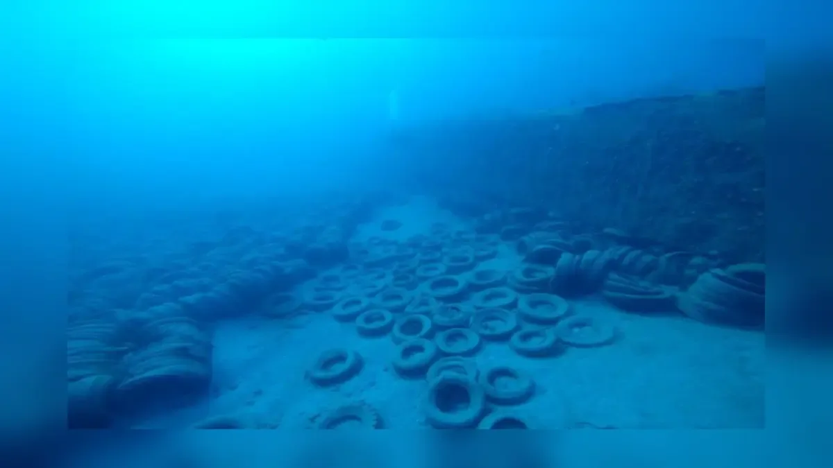 La retirada de neumáticos busca mitigar el daño ambiental causado por un arrecife artificial.