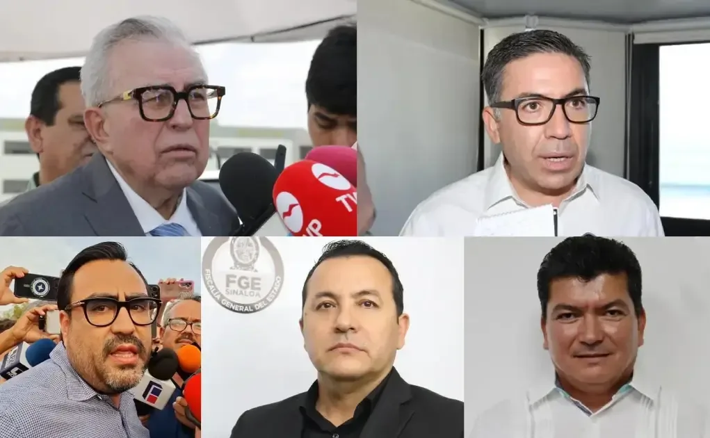 Cinco funcionarios de Sinaloa acuden a la Fiscalía tras acusaciones de Estados Unidos sobre nexos con el crimen organizado.